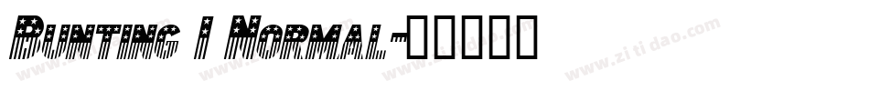 Bunting 1 Normal字体转换